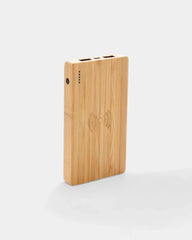 Powerbank 4 000 mAh en bambou à induction 5 W à personnaliser