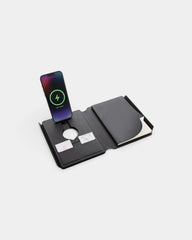 Carnet de notes avec chargeur en PU recyclé à personnaliser