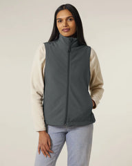 Bodywarmer softshell écoresponsable pour femme à personnaliser