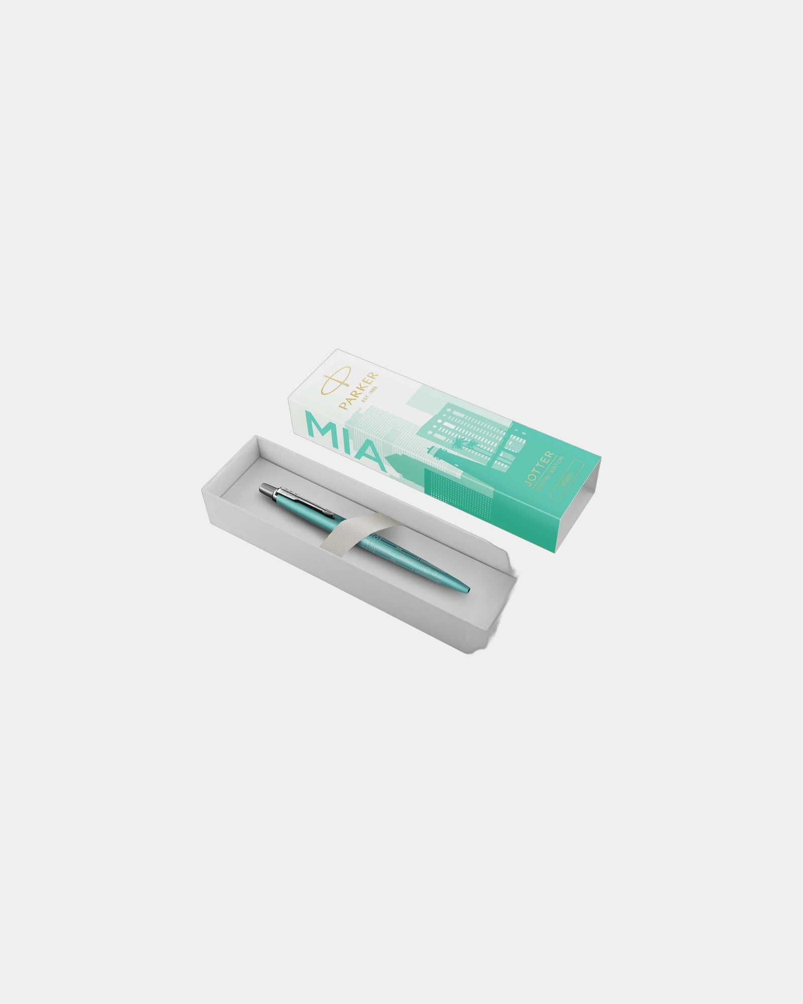 Stylo bille métal Parker Jotter SE Global Icons à personnaliser - Turquoise