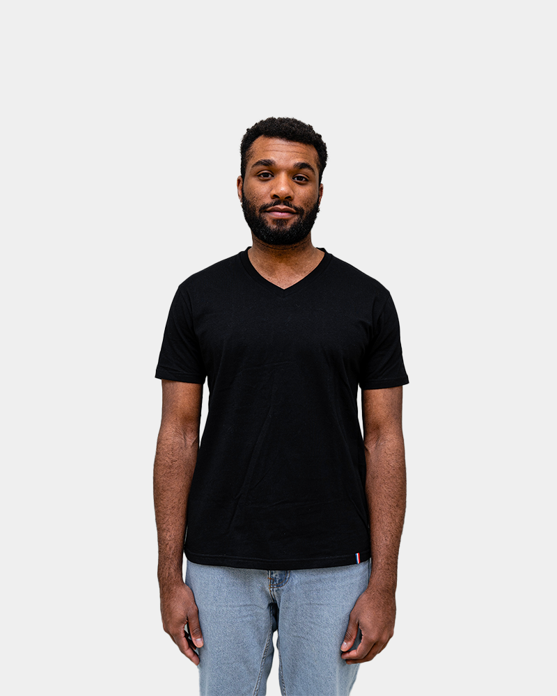T-shirt homme col V Made in France à personnaliser