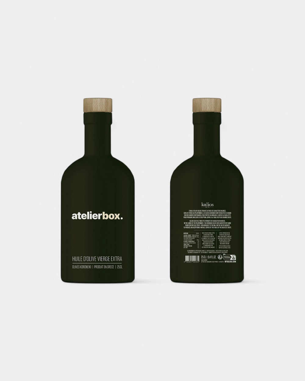 Bouteille d'huile d'olive extra vierge à personnaliser