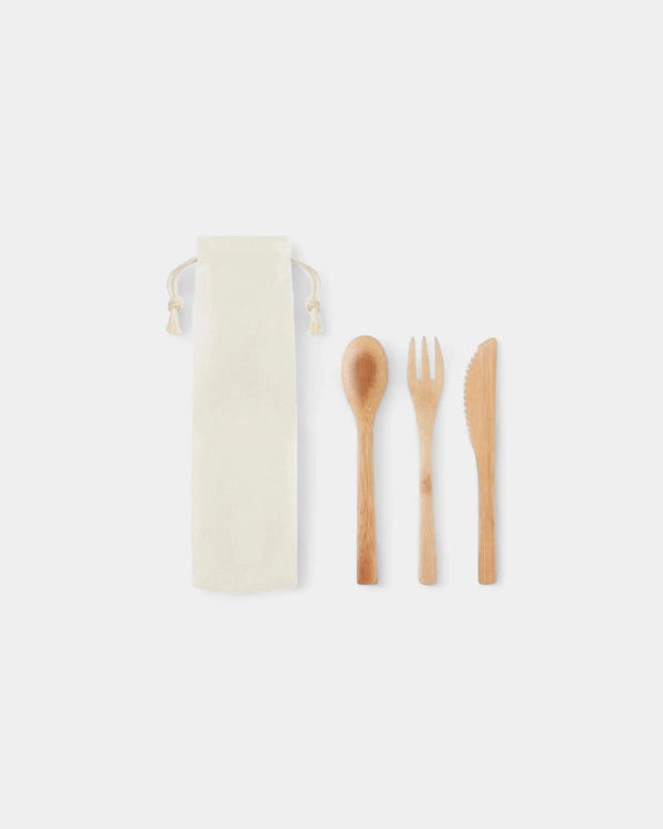Set de couverts en bambou à personnaliser