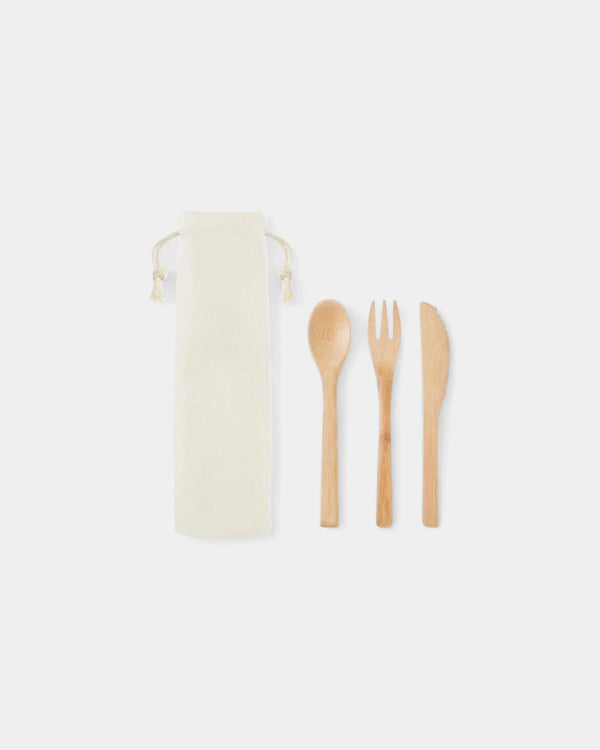 Set de couverts en bambou à personnaliser