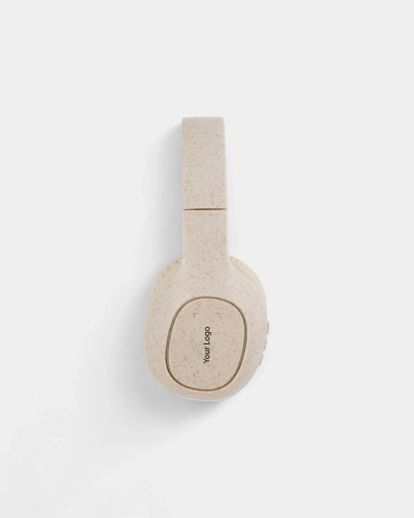 Casque sans fil en fibre de paille personnalisable