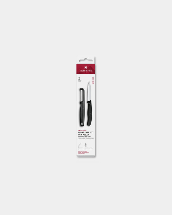 Set de couteaux d’office Victorinox 8 cm à personnaliser - Noir
