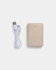 Powerbank 5 000 mAh en fibre de blé naturel à personnaliser
