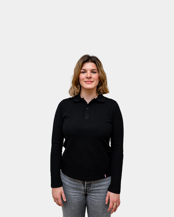 Polo Femme Manches Longues en Coton Biologique Personnalisable