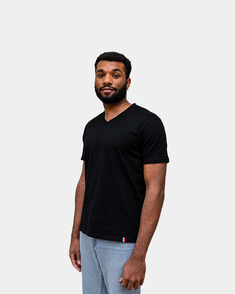 T-shirt homme col V Made in France à personnaliser
