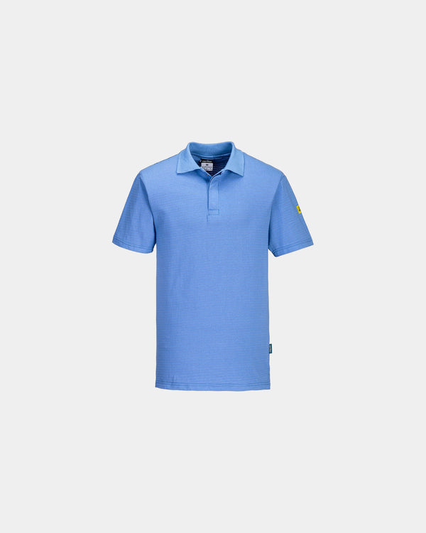Polo antistatique ESD à personnaliser - Gris Clair Chiné