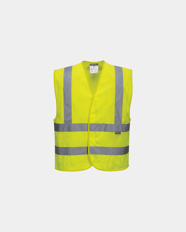 Gilet maille aérée à personnaliser - Jaune