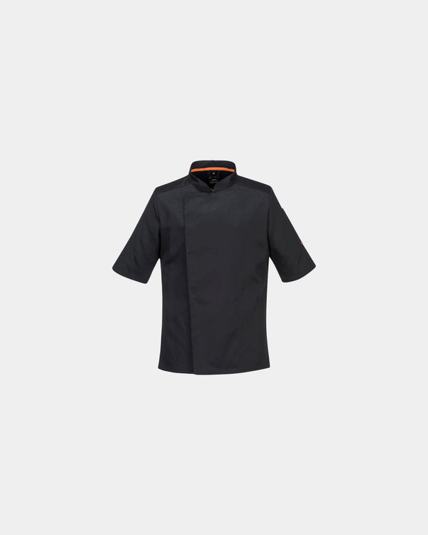 Veste Maille Pro S/S à personnaliser - Noir-Bleu Ciel