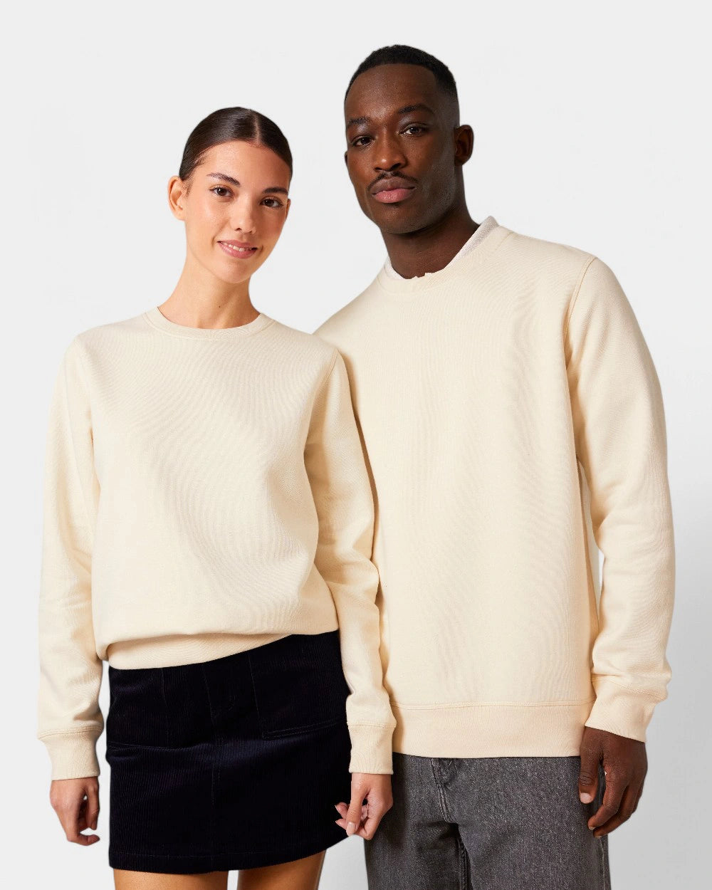Sweat col rond unisexe en coton bio personnalisable