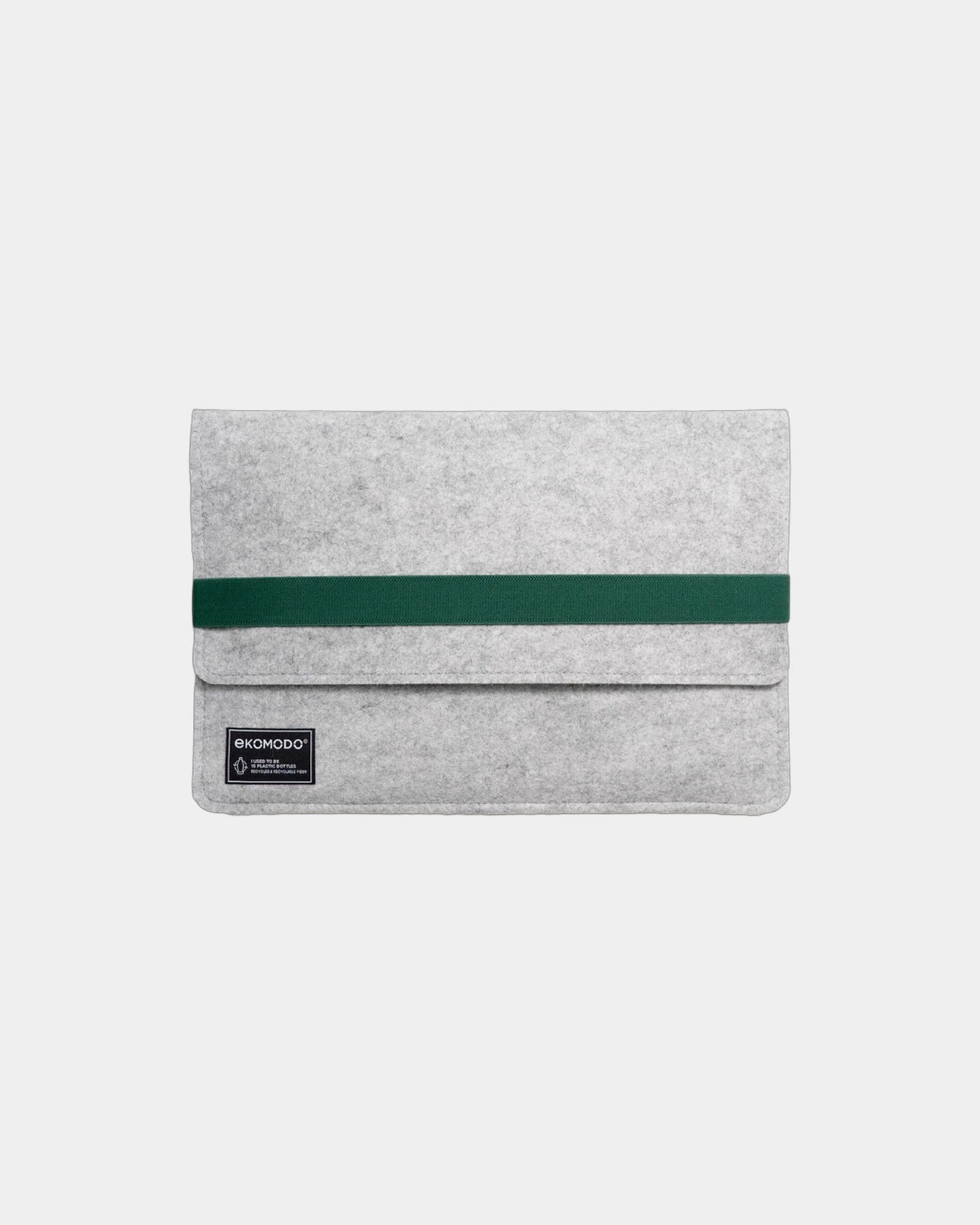 Housse ordinateur recyclée Ekomodo Hazi 13" à personnaliser - Dark Green
