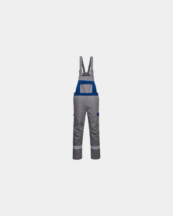 Cotte à bretelles polyester FR Ultra Bicolore à personnaliser - Gris