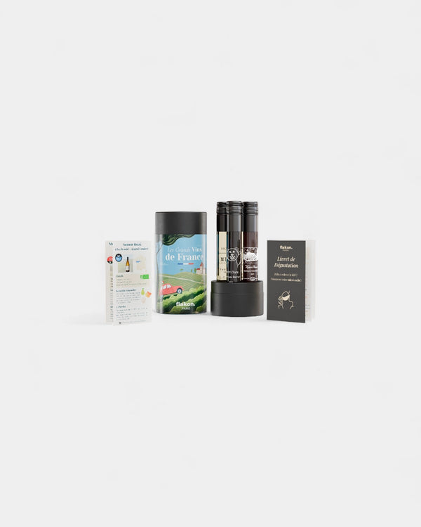 Coffret dégustation 4 flacons de vin à personnaliser