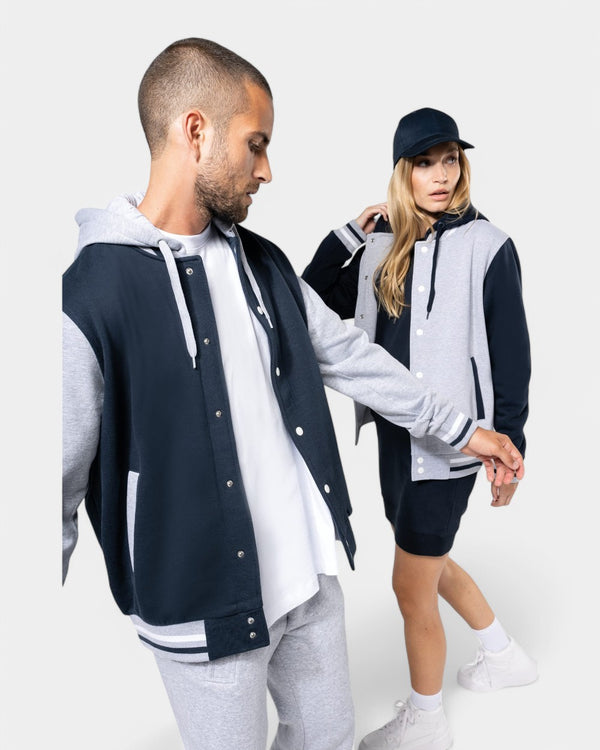 Blouson teddy à capuche unisexe à personnaliser