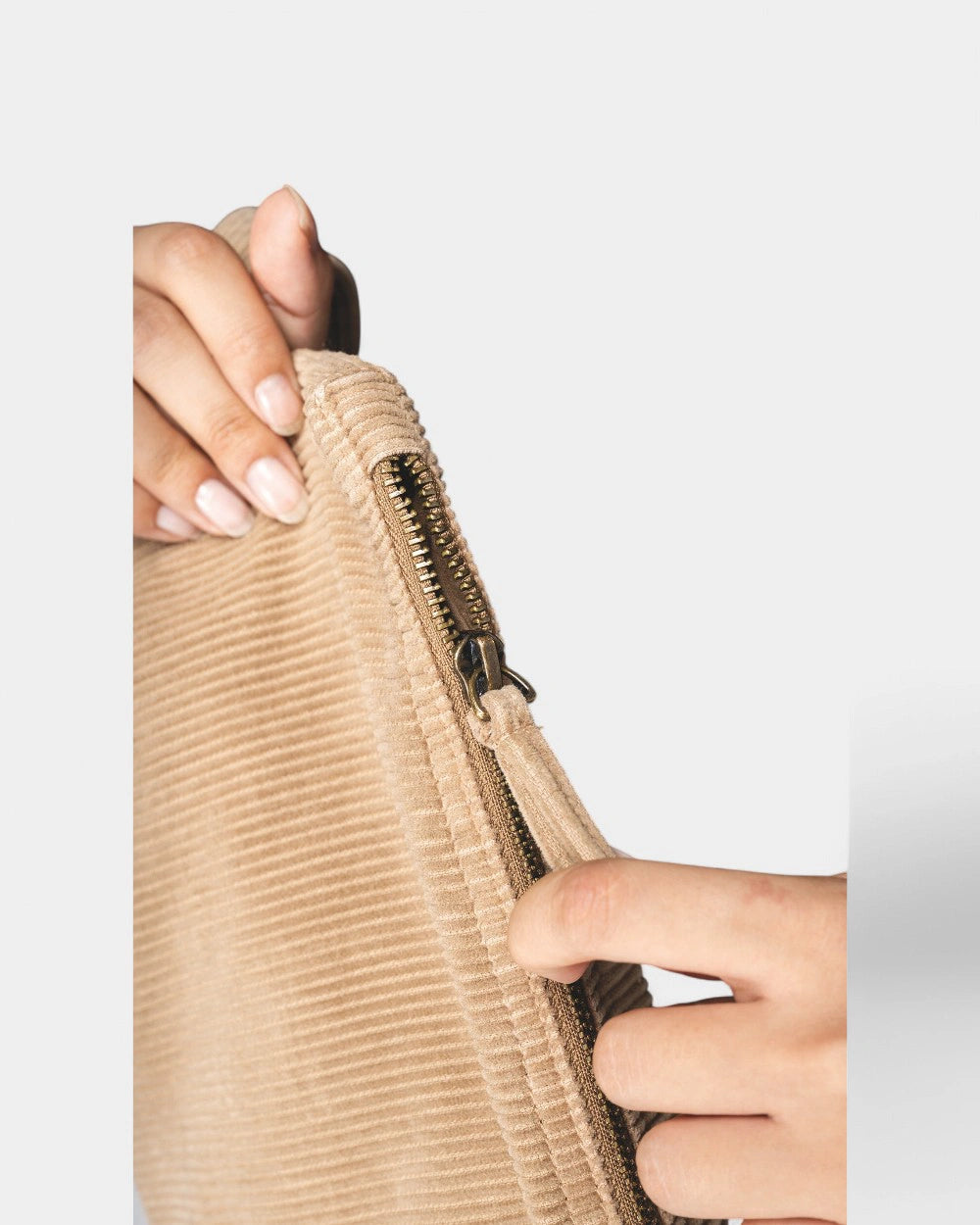 Pochette délavée en velours côtelé à personnaliser