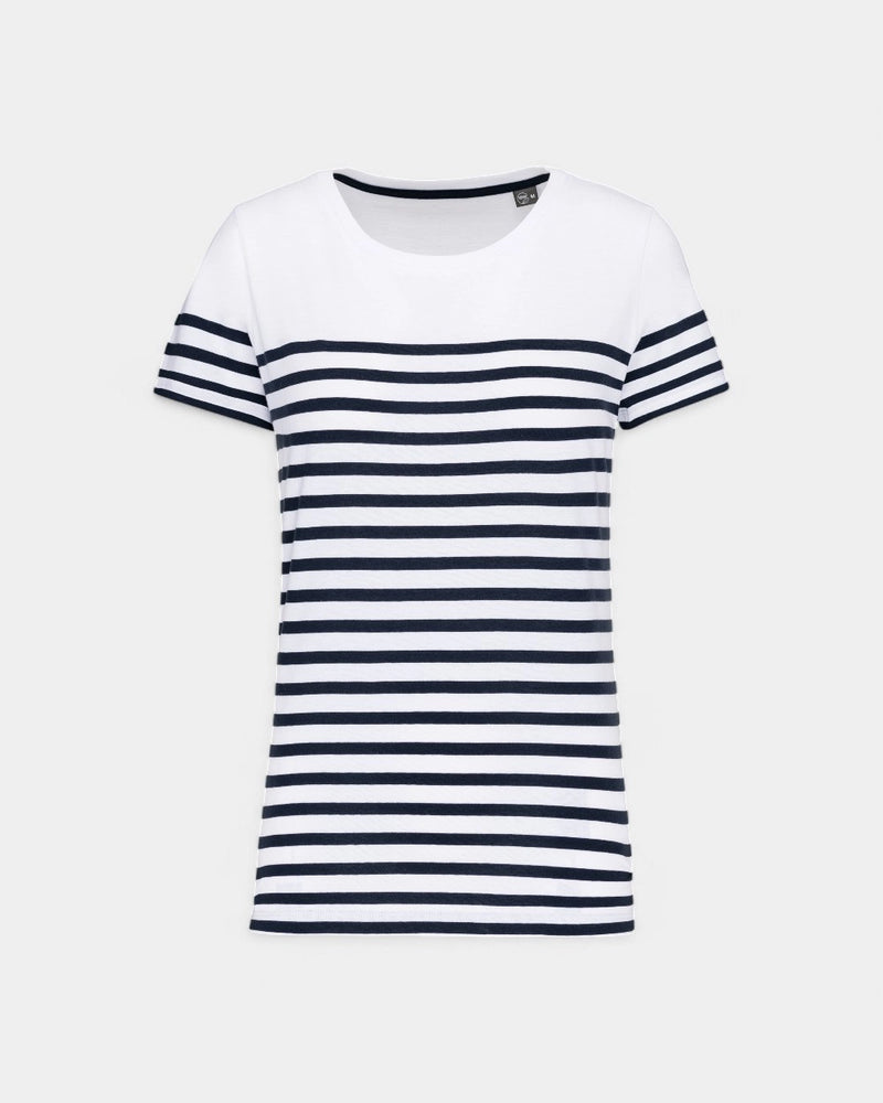 T-shirt marin col rond femme à personnaliser