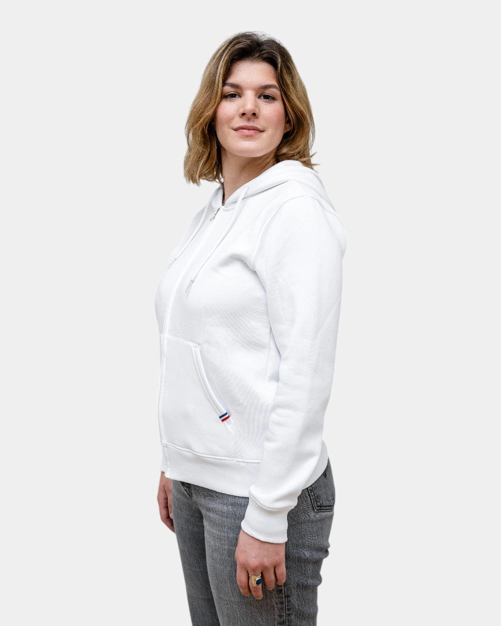 Hoodie femme molletonné zippé à personnaliser