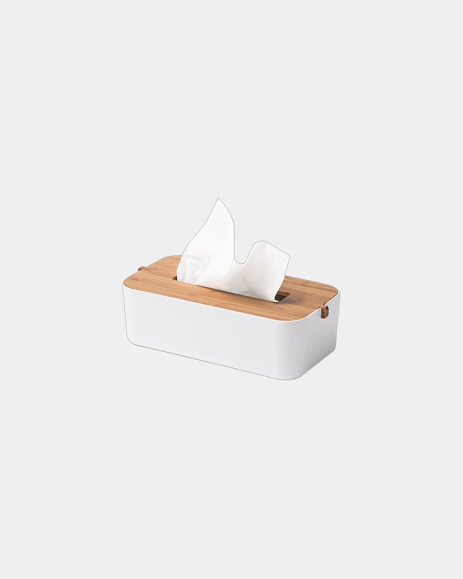 Boîte à mouchoirs en bambou Lexon ZEN TISSUE BOX à personnaliser - White