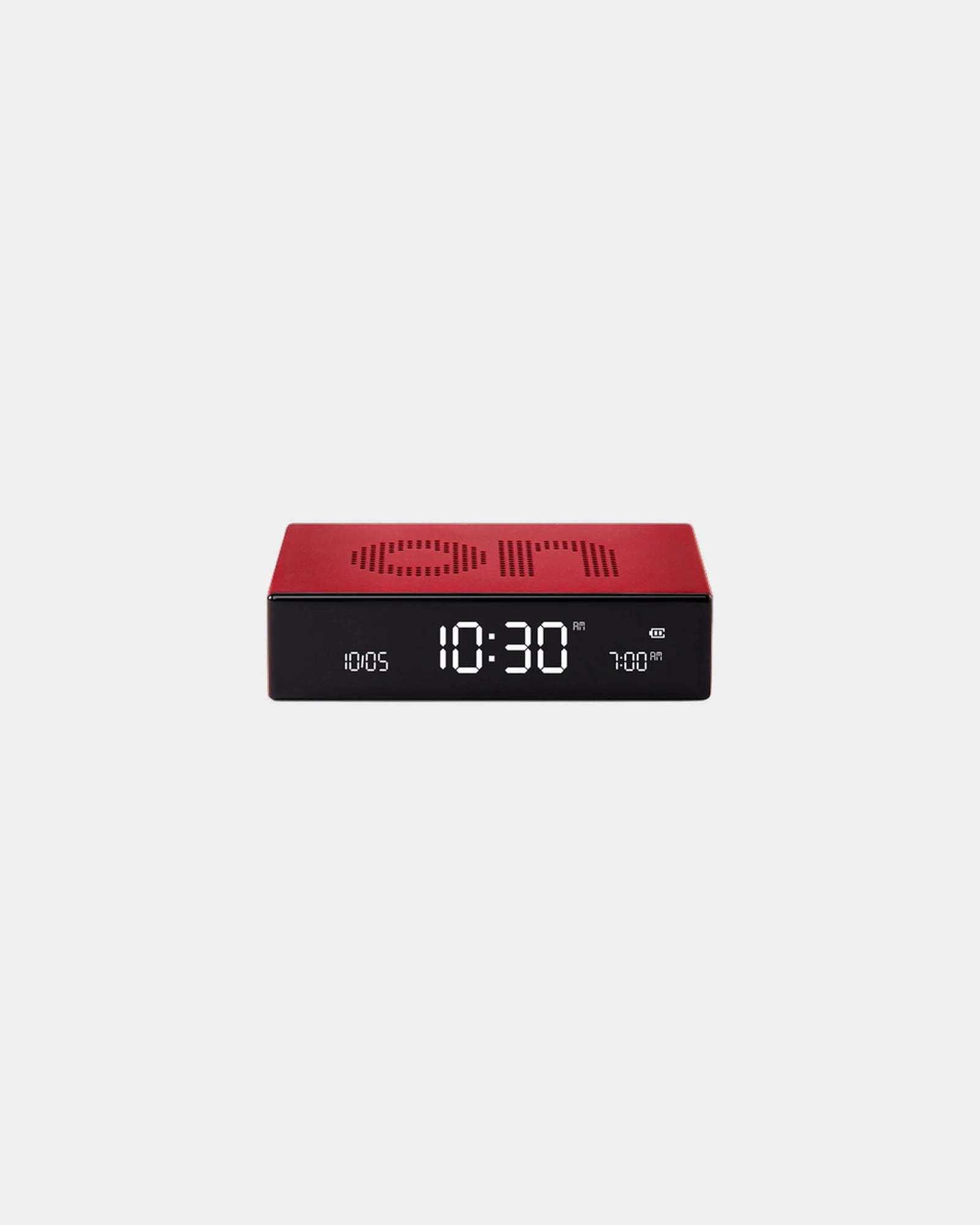 Réveil aluminium Lexon Flip Premium à personnaliser - Red
