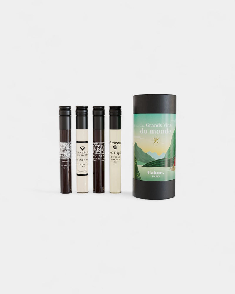 Coffret dégustation 4 flacons de vin à personnaliser