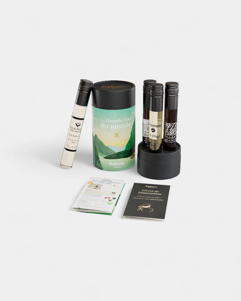 Coffret dégustation 4 flacons de vin à personnaliser
