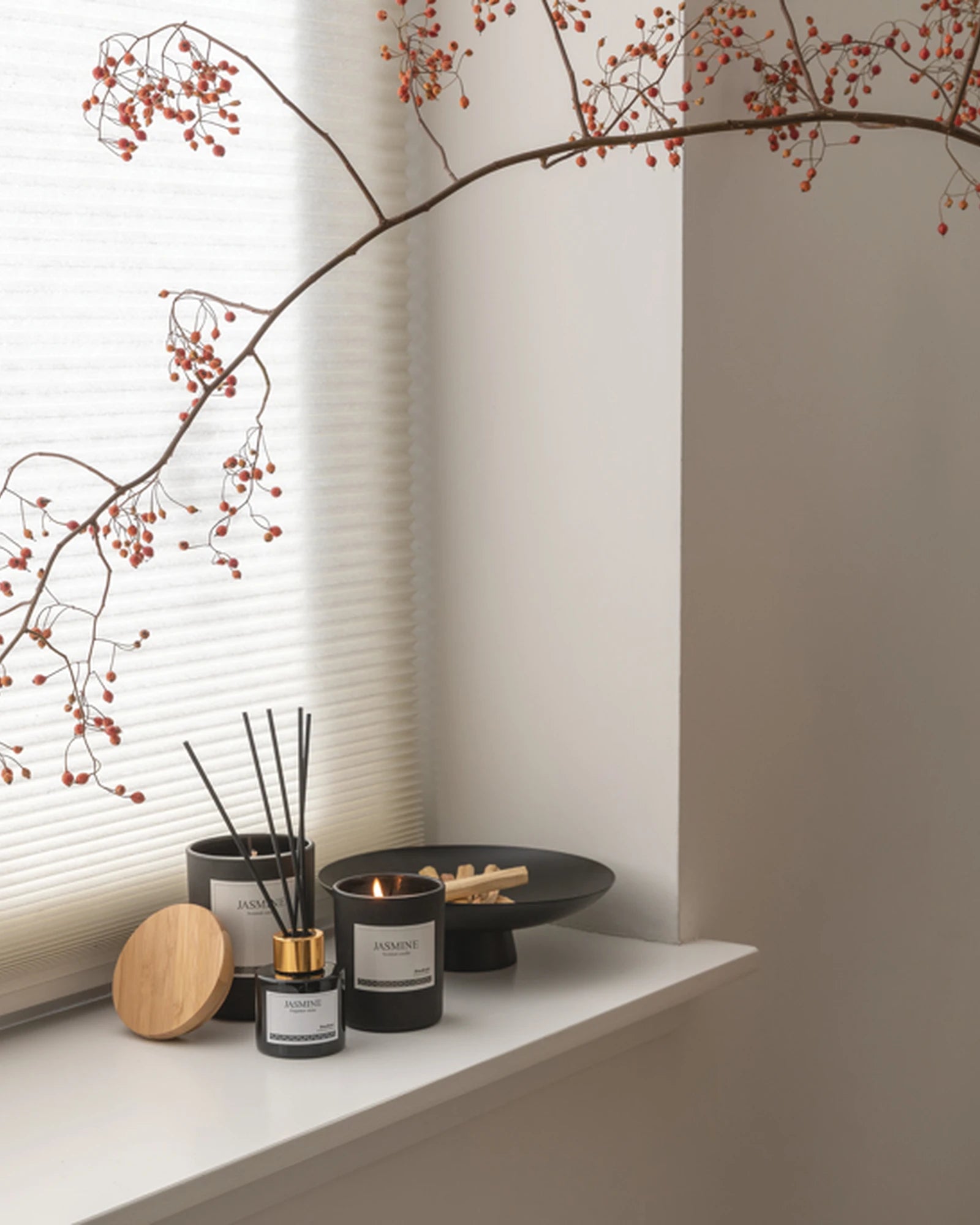 Bougie parfumée avec couvercle en bambou Ukiyo à personnaliser - 8