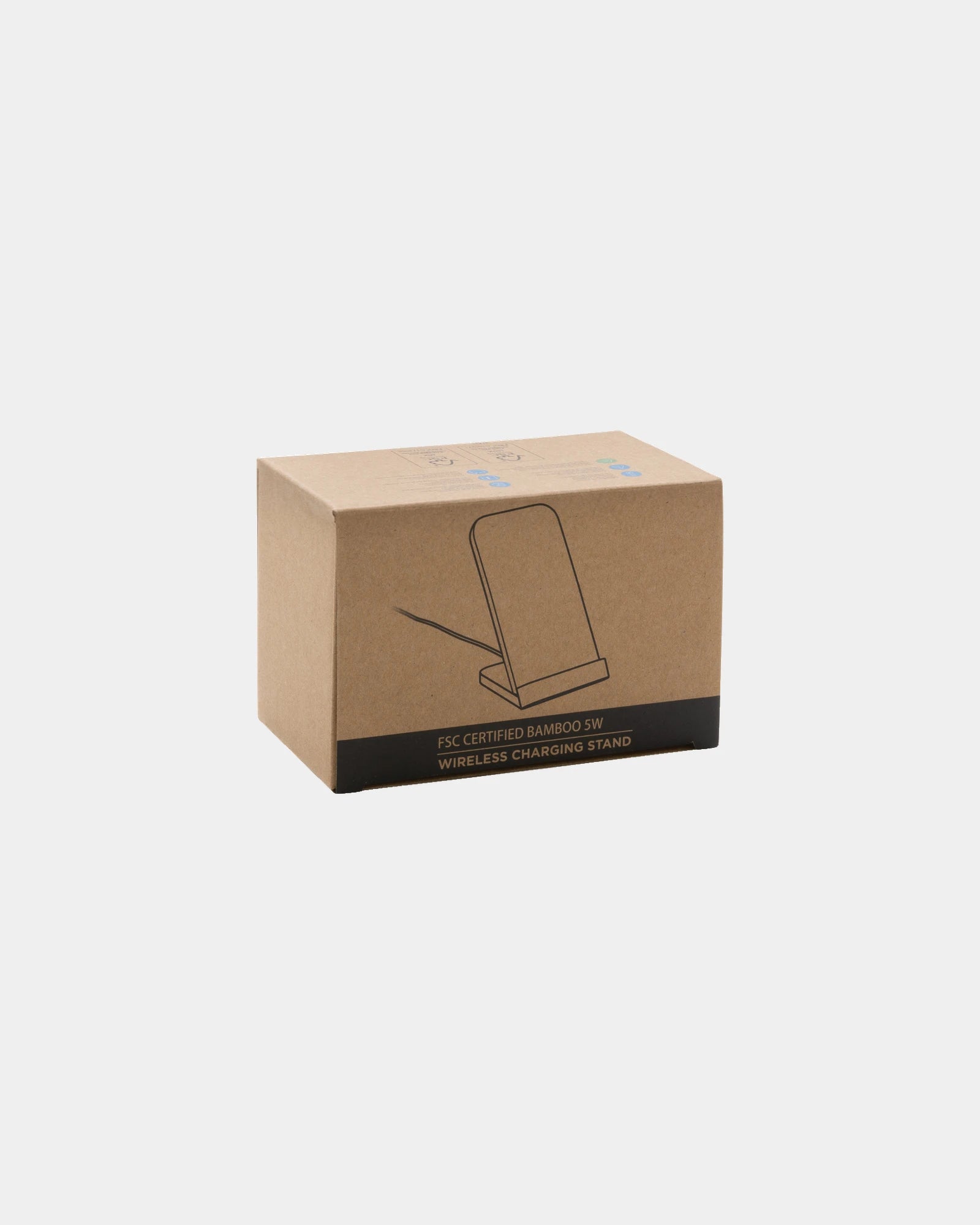 Support téléphone induction 5W en bambou à personnaliser