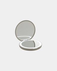 Miroir de maquillage LED en plastique recyclé à personnaliser - Beige