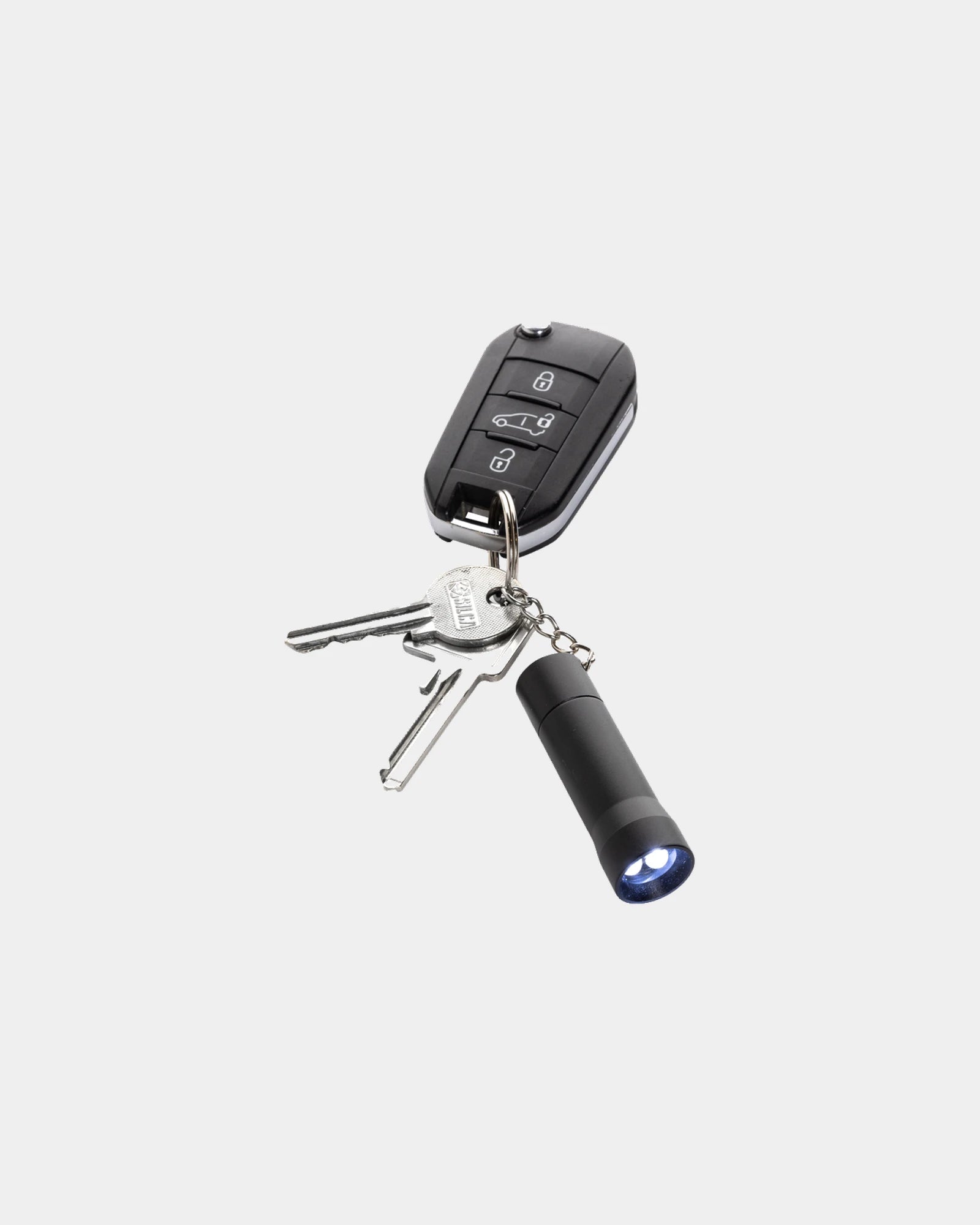 Porte-clés torche aluminium recyclé RCS Flash à personnaliser