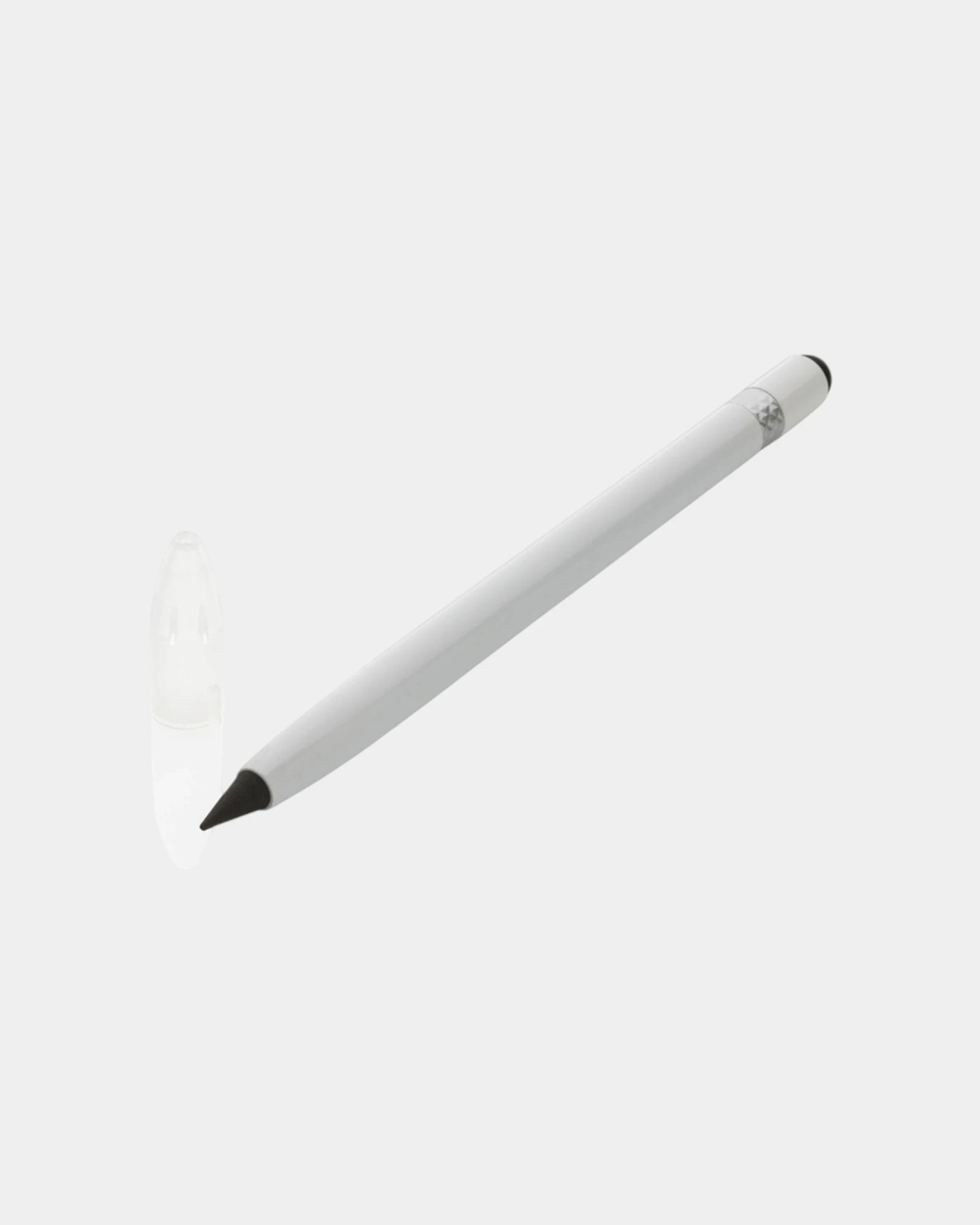 Crayon infini aluminium avec gomme à personnaliser - Blanc