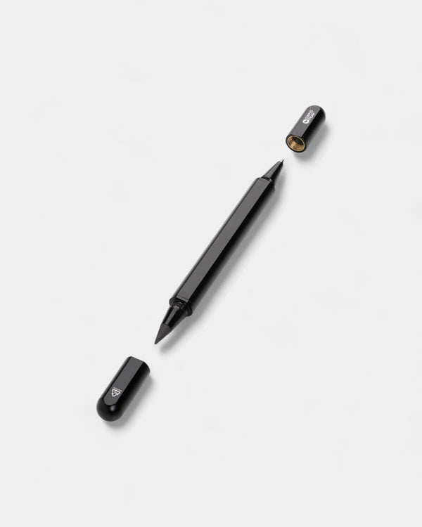 Stylo double-embout en aluminium recyclé à personnaliser