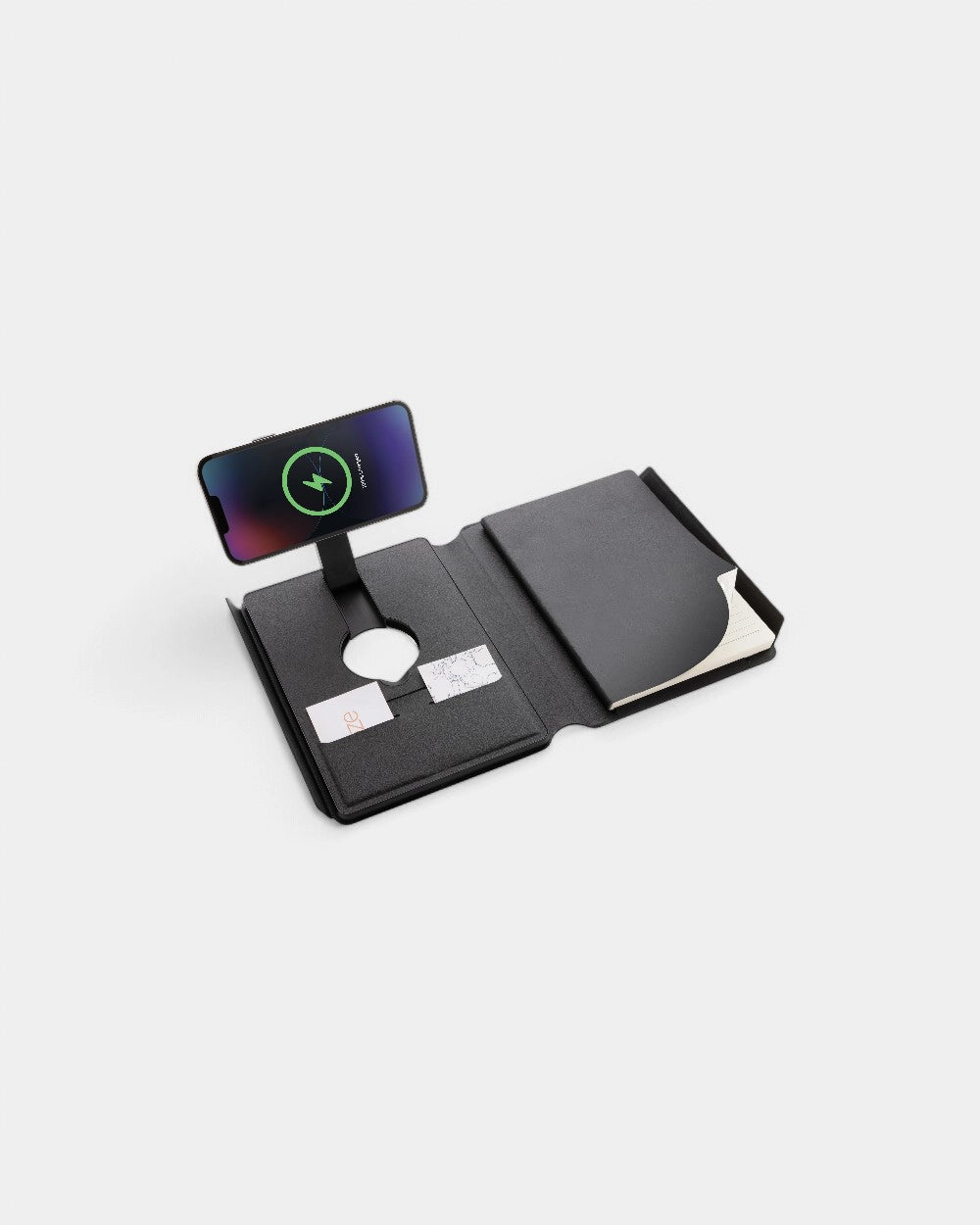Carnet de notes avec chargeur en PU recyclé à personnaliser