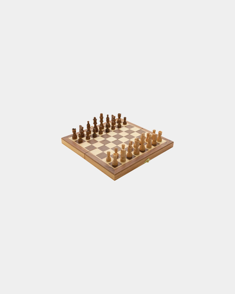 Cutfouwe Jeu D'Échecs En Bois Pliable – Échiquier Luxe 45x45 Cm, Pièces Alliage Zinc, Cadeau Idéal 2 Joueurs