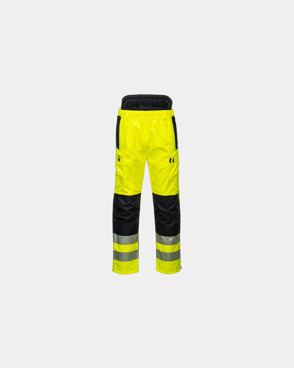 Pantalon imperméable PW3 haute visibilité à personnaliser - Jaune-Noir