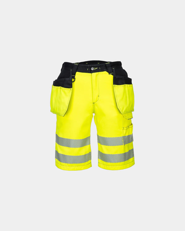 Bermuda PW3 Hi-Vis à personnaliser - Jaune-Noir