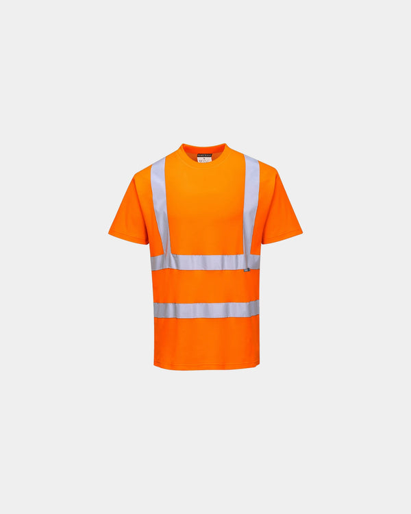 T-shirt Hi-vis MC à personnaliser - Orange