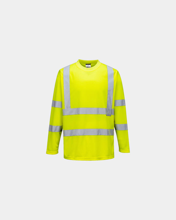 T-shirt polyester HiVis manches longues à personnaliser - Jaune