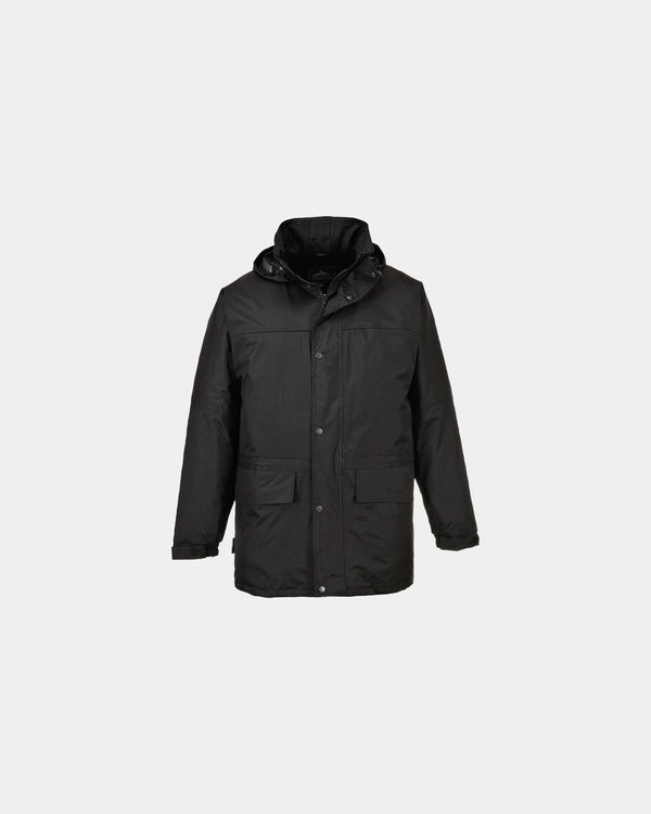 Parka imperméable Oban à personnaliser - Noir-Bleu Ciel