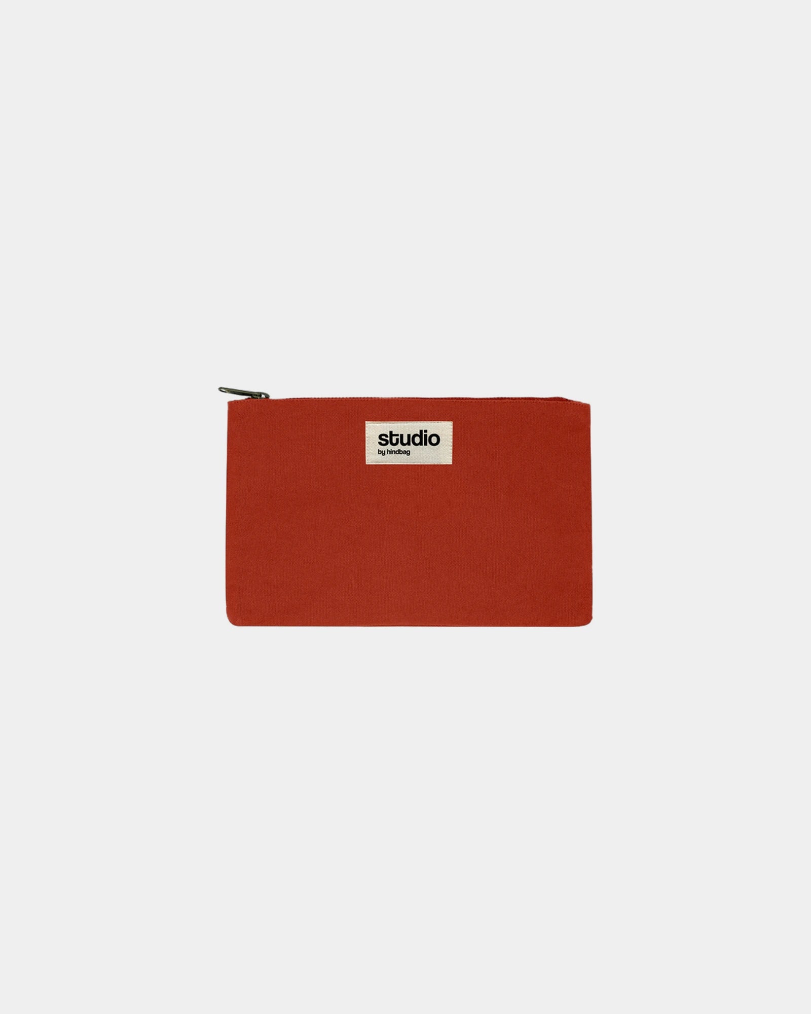 Pochette coton bio GOTS Hindbag Colette S à personnaliser - Brick Red
