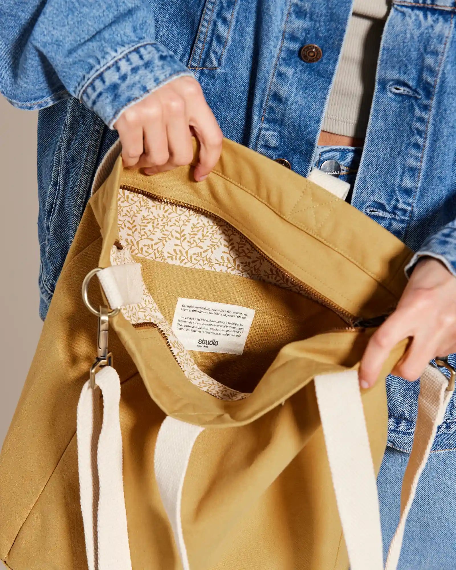 Sac cabas coton bio Hindbag Evan à personnaliser - 23