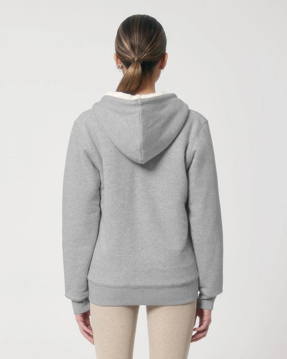 Sweat zippé à capuche doublé en sherpa à personnaliser