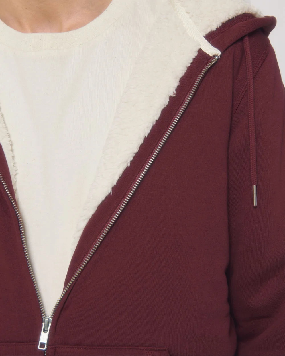 Sweat zippé à capuche doublé en sherpa à personnaliser