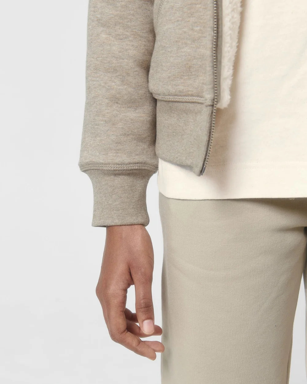 Sweat zippé à capuche doublé en sherpa à personnaliser