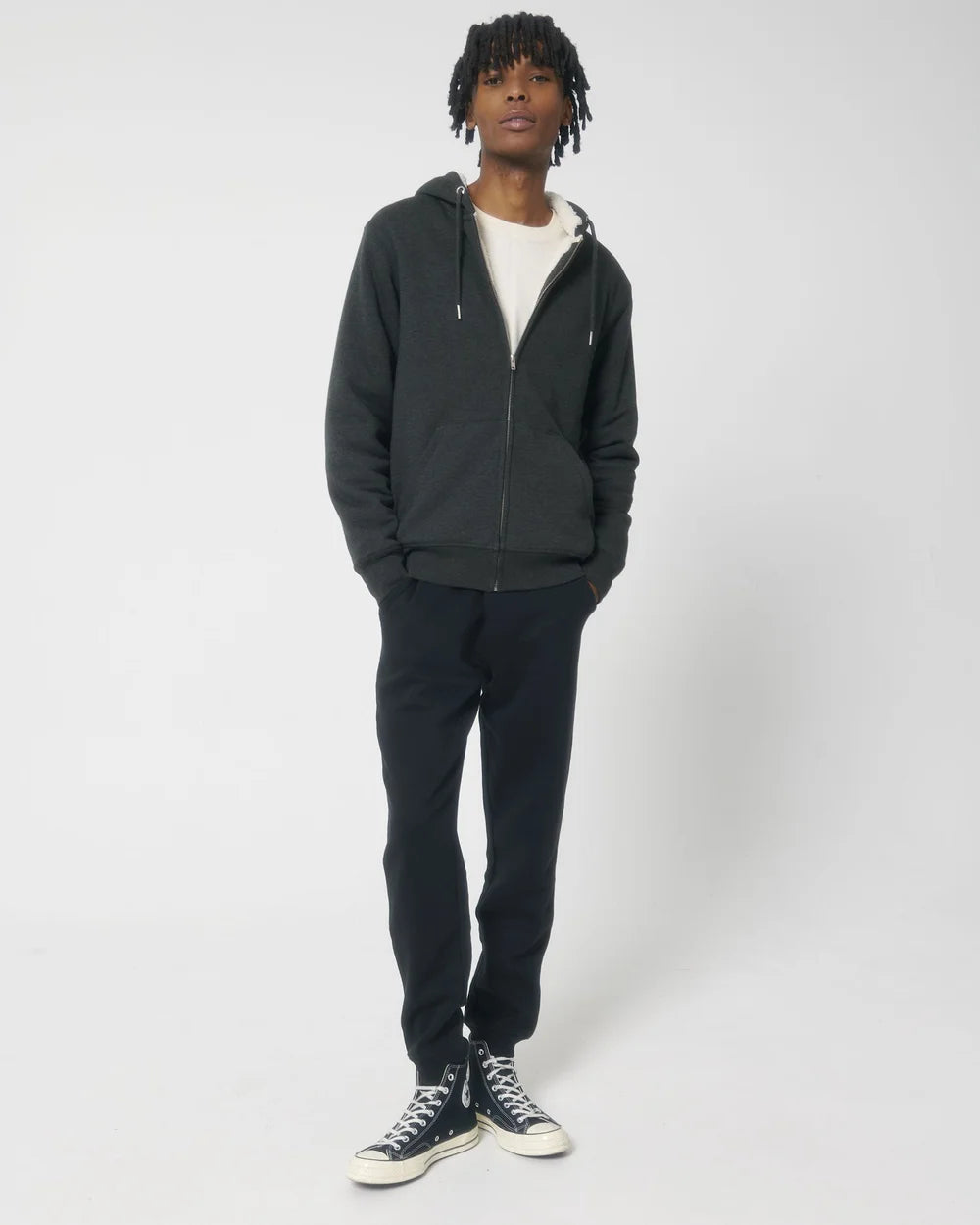 Sweat zippé à capuche doublé en sherpa à personnaliser