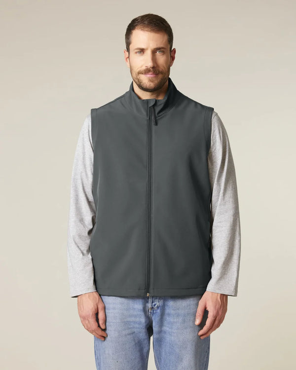 Bodywarmer softshell écoresponsable pour homme à personnaliser