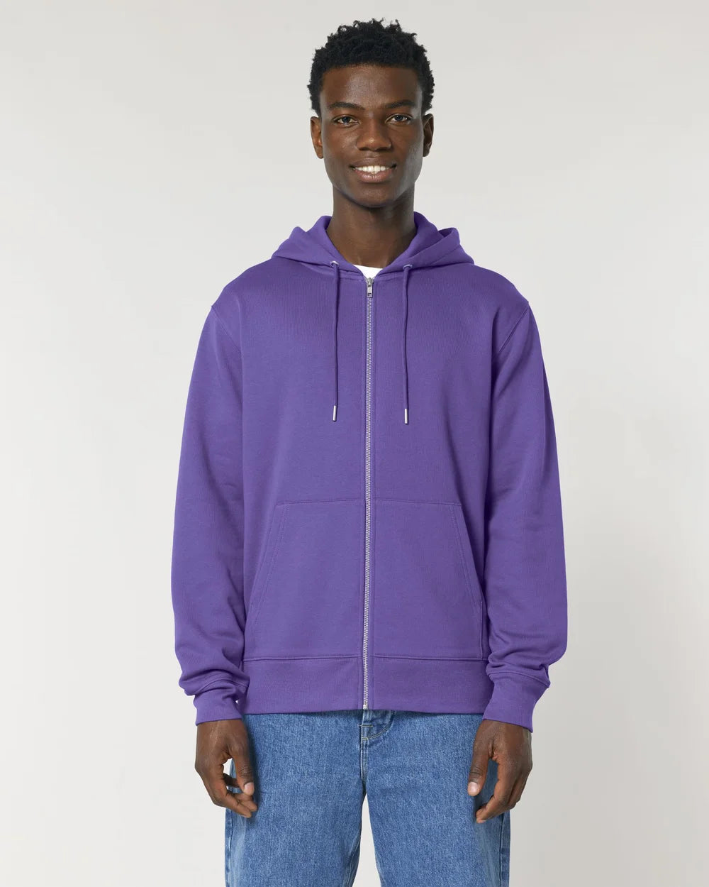 Sweat zippé unisexe éco-responsable à personnaliser