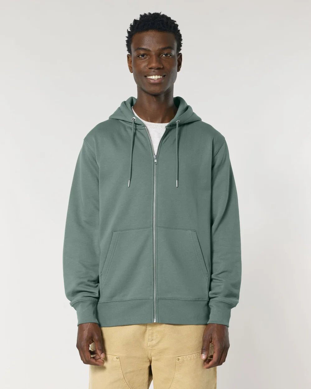 Sweat zippé unisexe éco-responsable à personnaliser